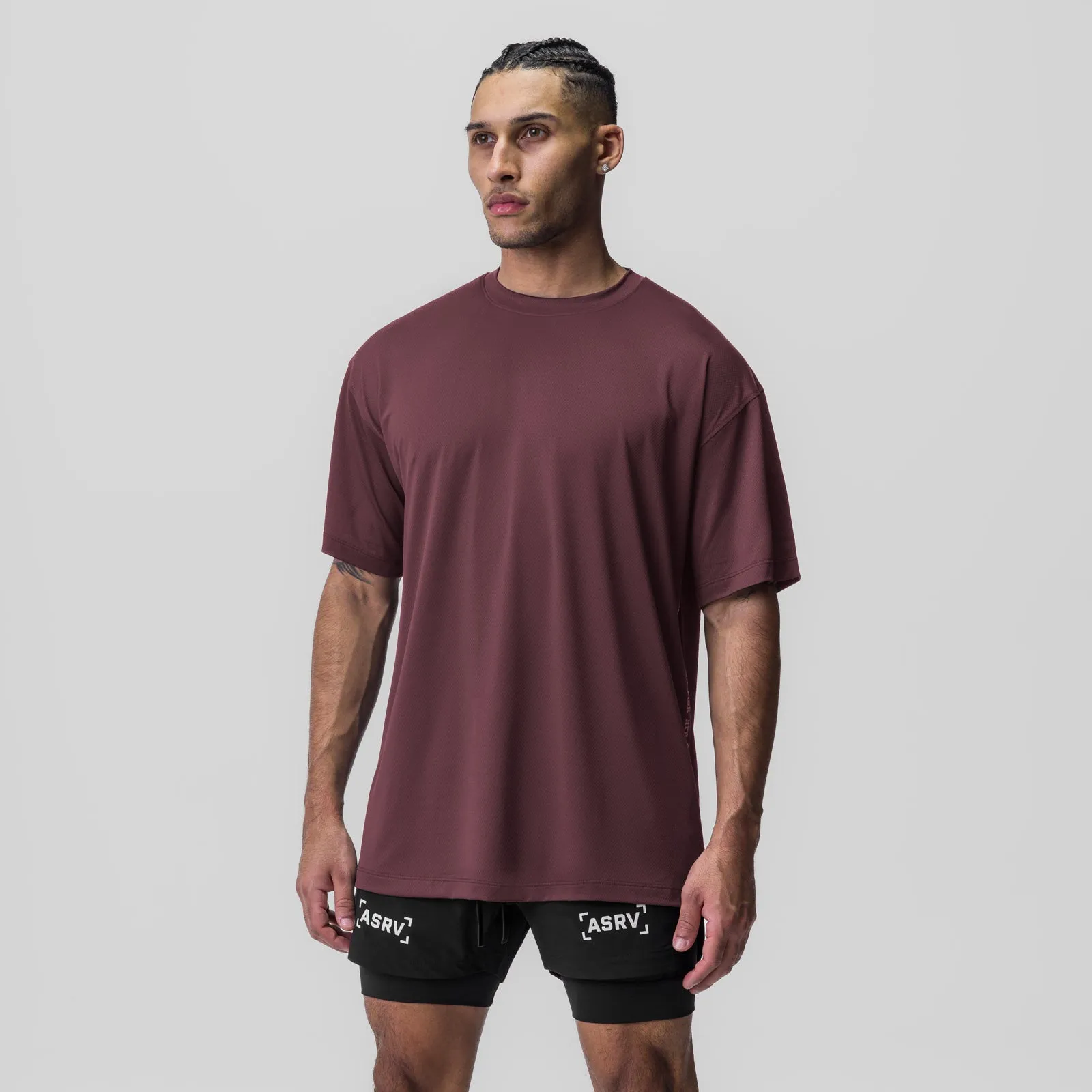 0822. AeroSilver® Oversized Tee - Plum