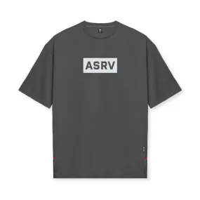 0822. AeroSilver® Oversized Tee - Space Grey "Box Logo"