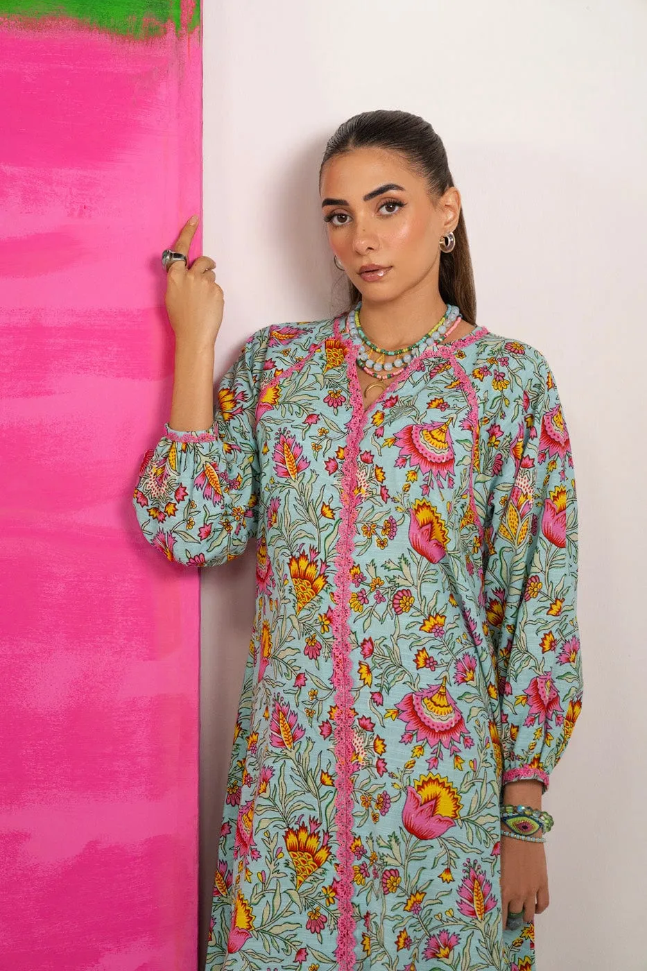 1 Pc Printed Khaddar Shirt 