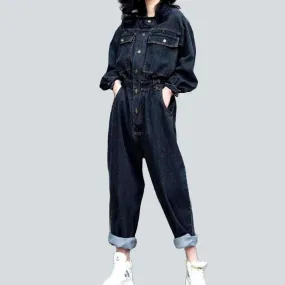 90s women's jean jumpsuit