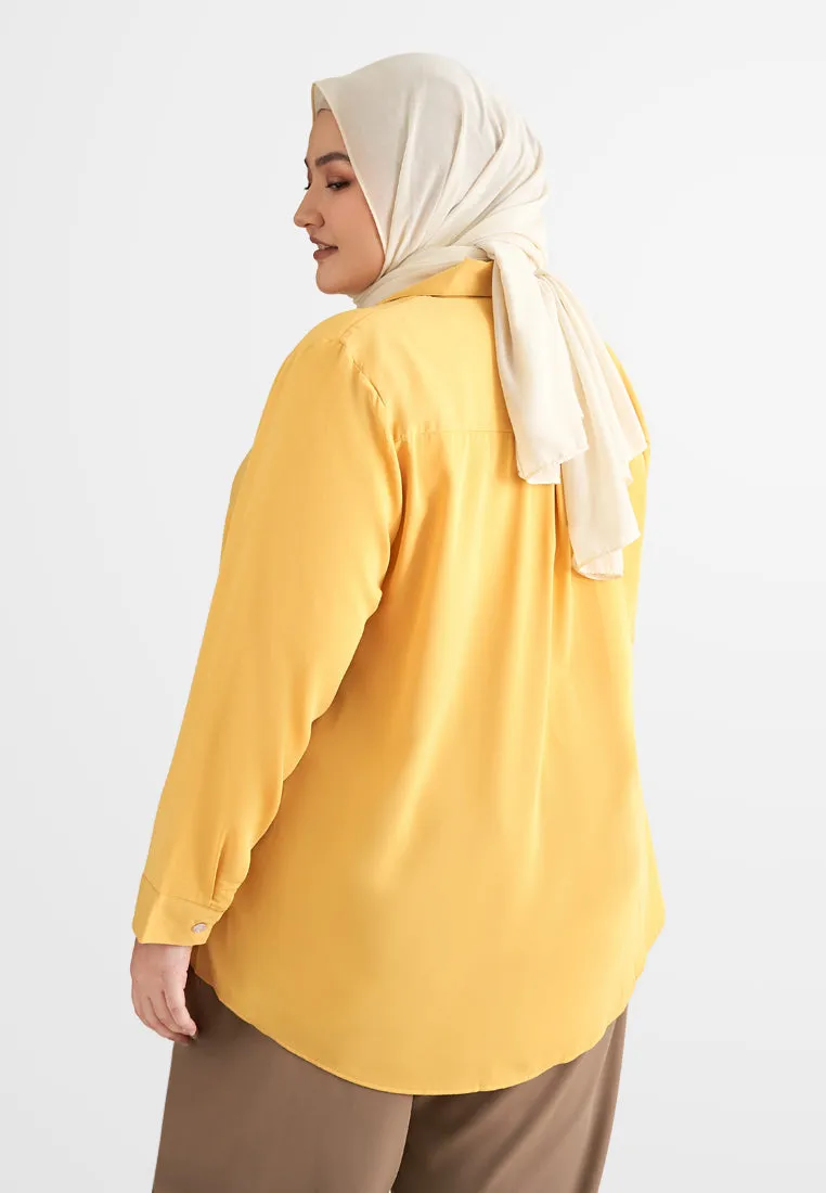 Alice Classic Long Sleeve Work Shirt - Sunny Yellow