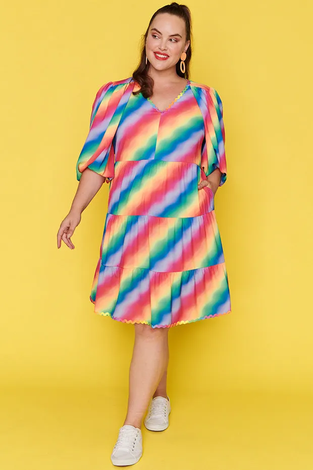 Amanda Fluro Rainbow Dress