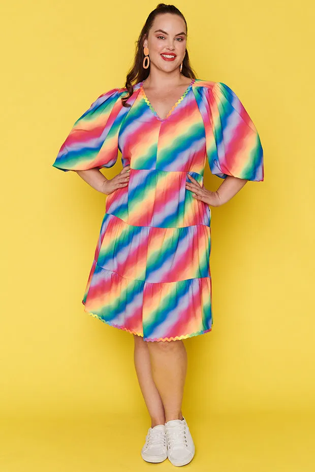 Amanda Fluro Rainbow Dress