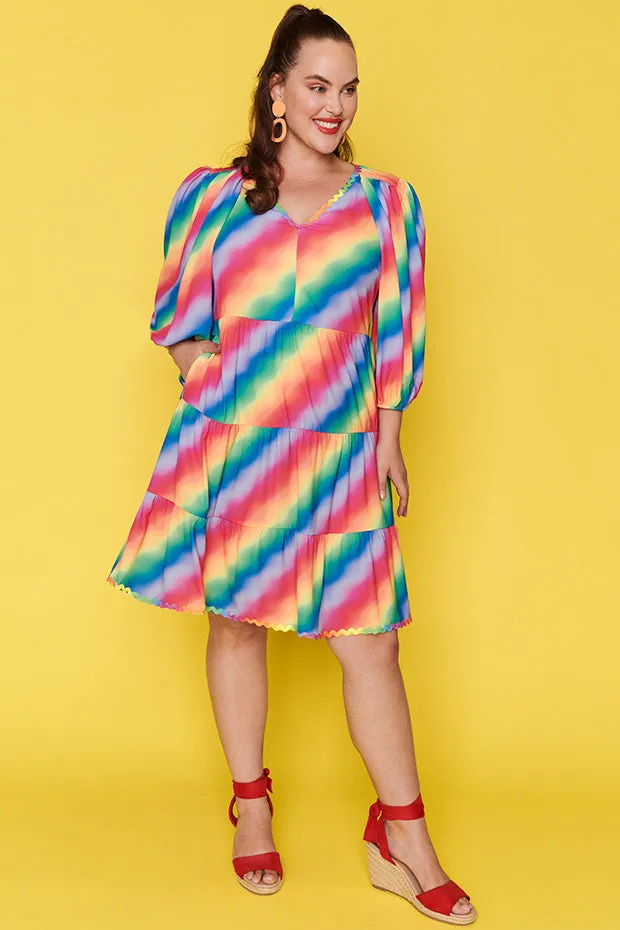 Amanda Fluro Rainbow Dress