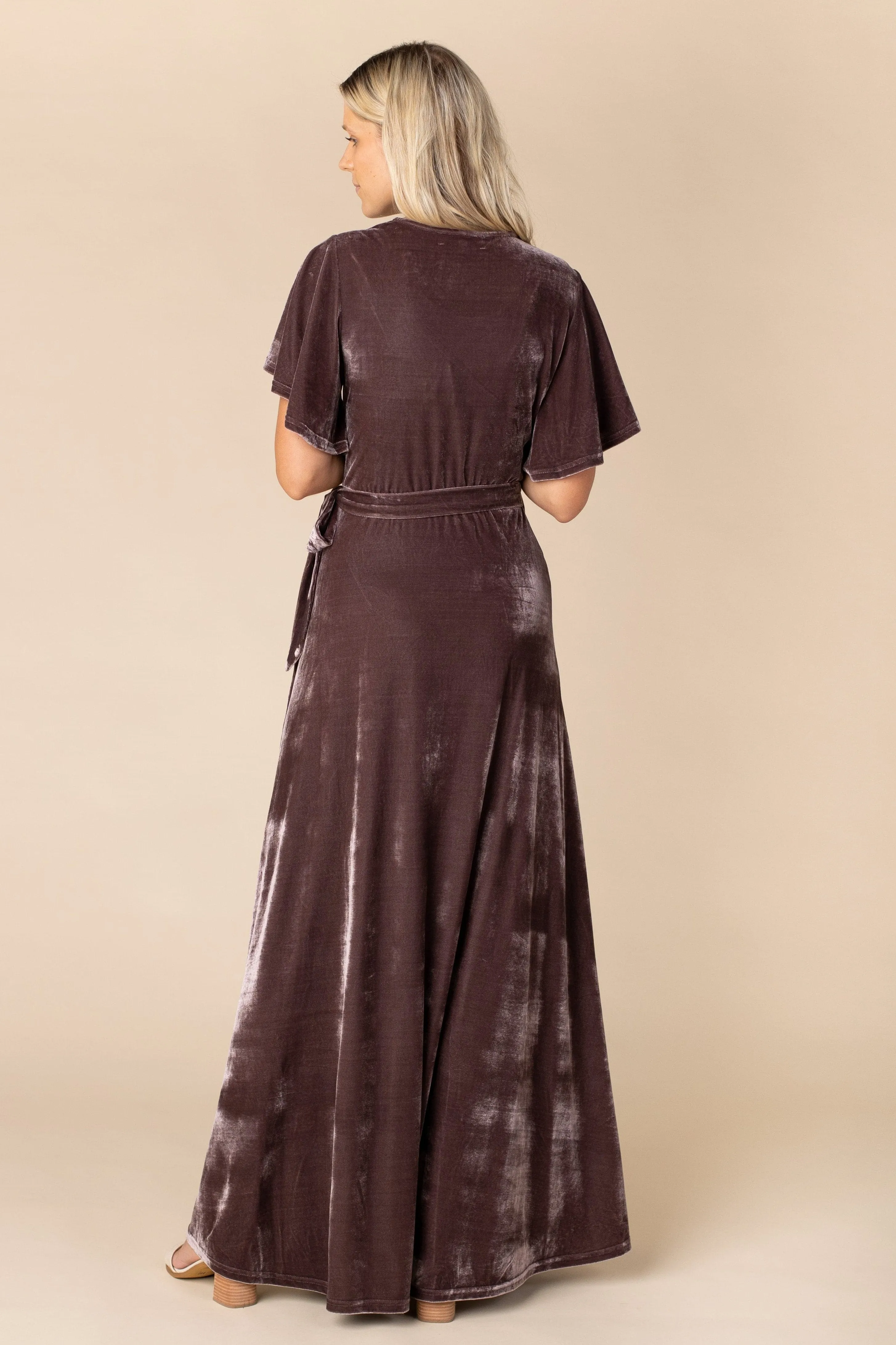 Arbor Velvet Wrap Maxi - Lt Purple