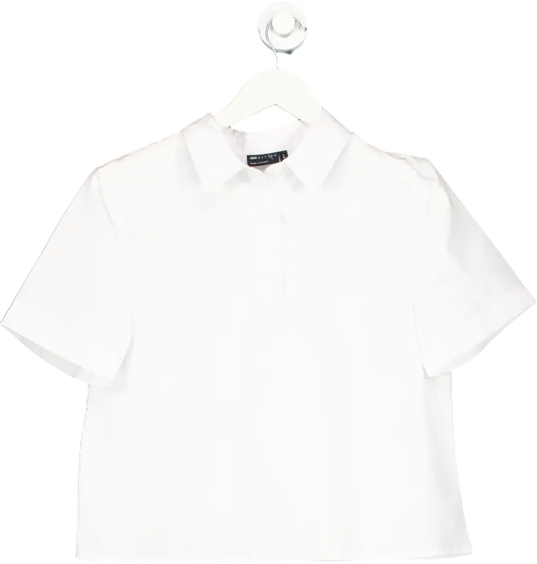 ASOS Design White Short Sleeve Shirt UK 8