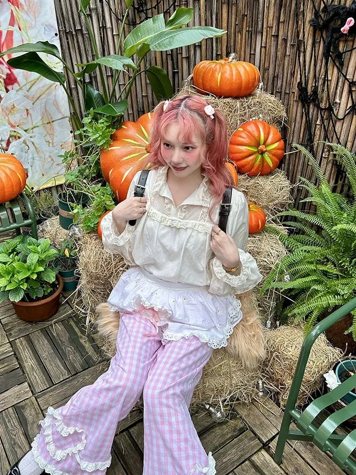 [August Unicorn] The Sailor Girl Gingham Pants