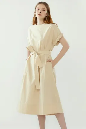 Back wrap dress with belt