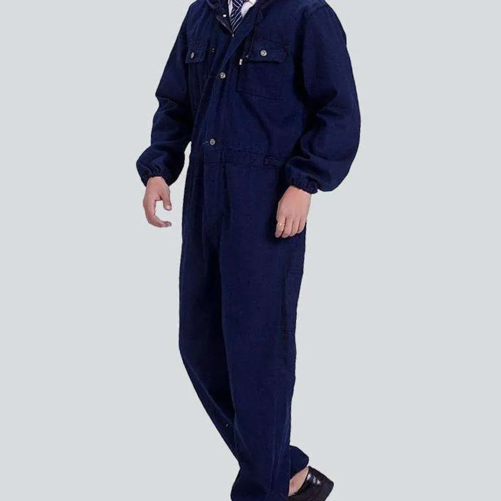 Baggy men's jean jumpsuit