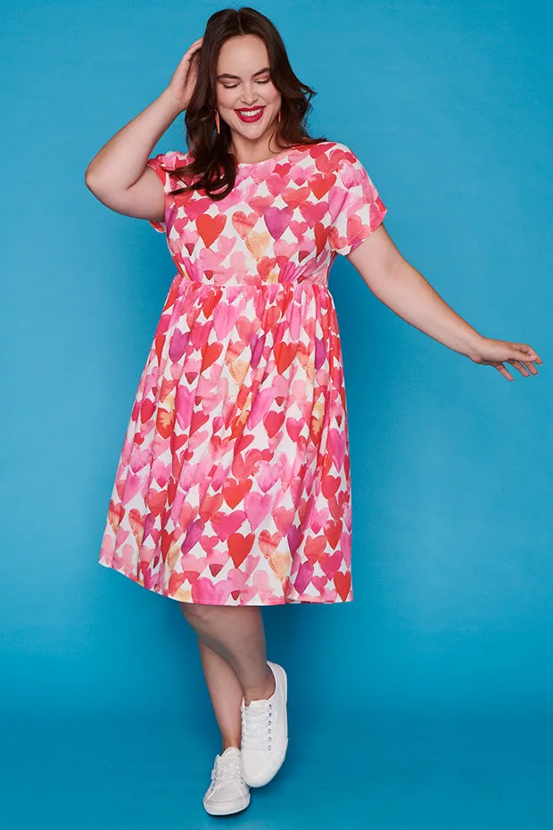 Bam Painterly Hearts Dress