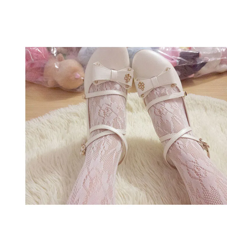 [Basic] Rose Fairy Lace Babydoll Below-knee Socks