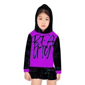 Beauty Lovely Long Sleeve Hooded Dress for Girls