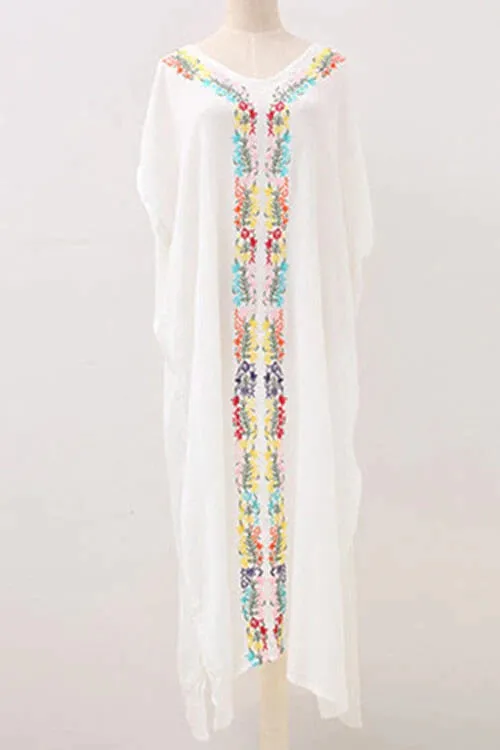 BerryBetty - Bohemian Maxi Length Side Split Beach Dress