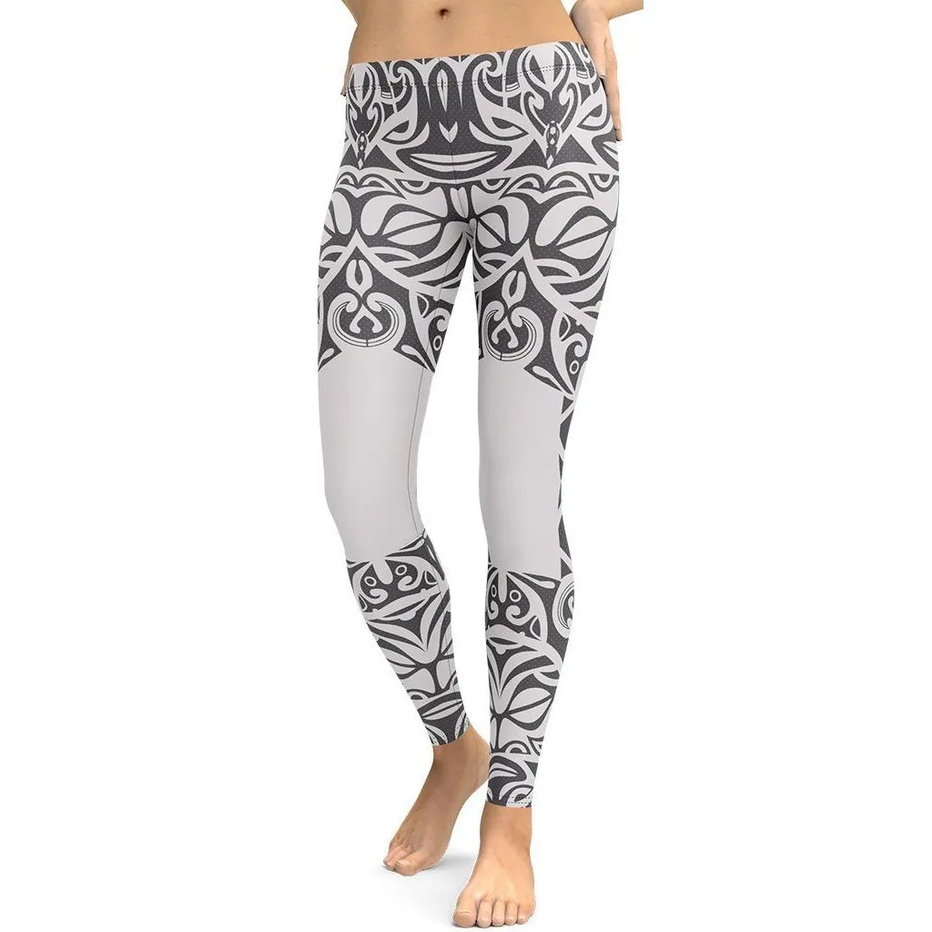 Black and White Tribal Leggings