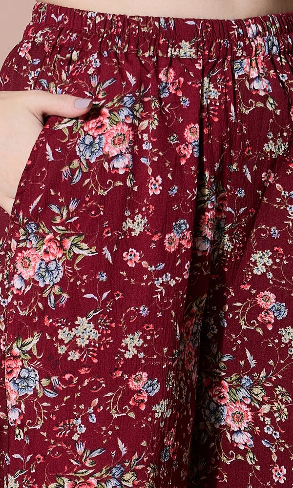 BLOOM MAROON SHIRT