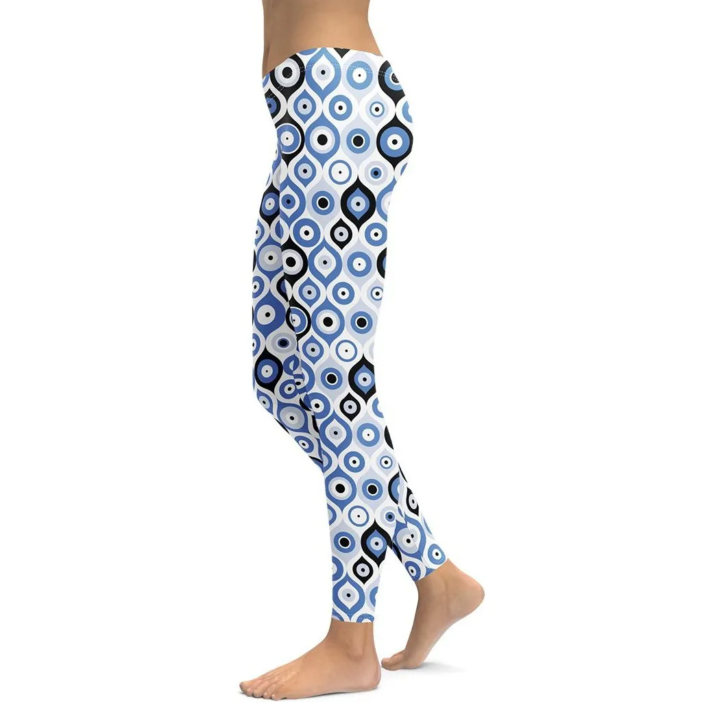 Blue Eye Pattern Leggings