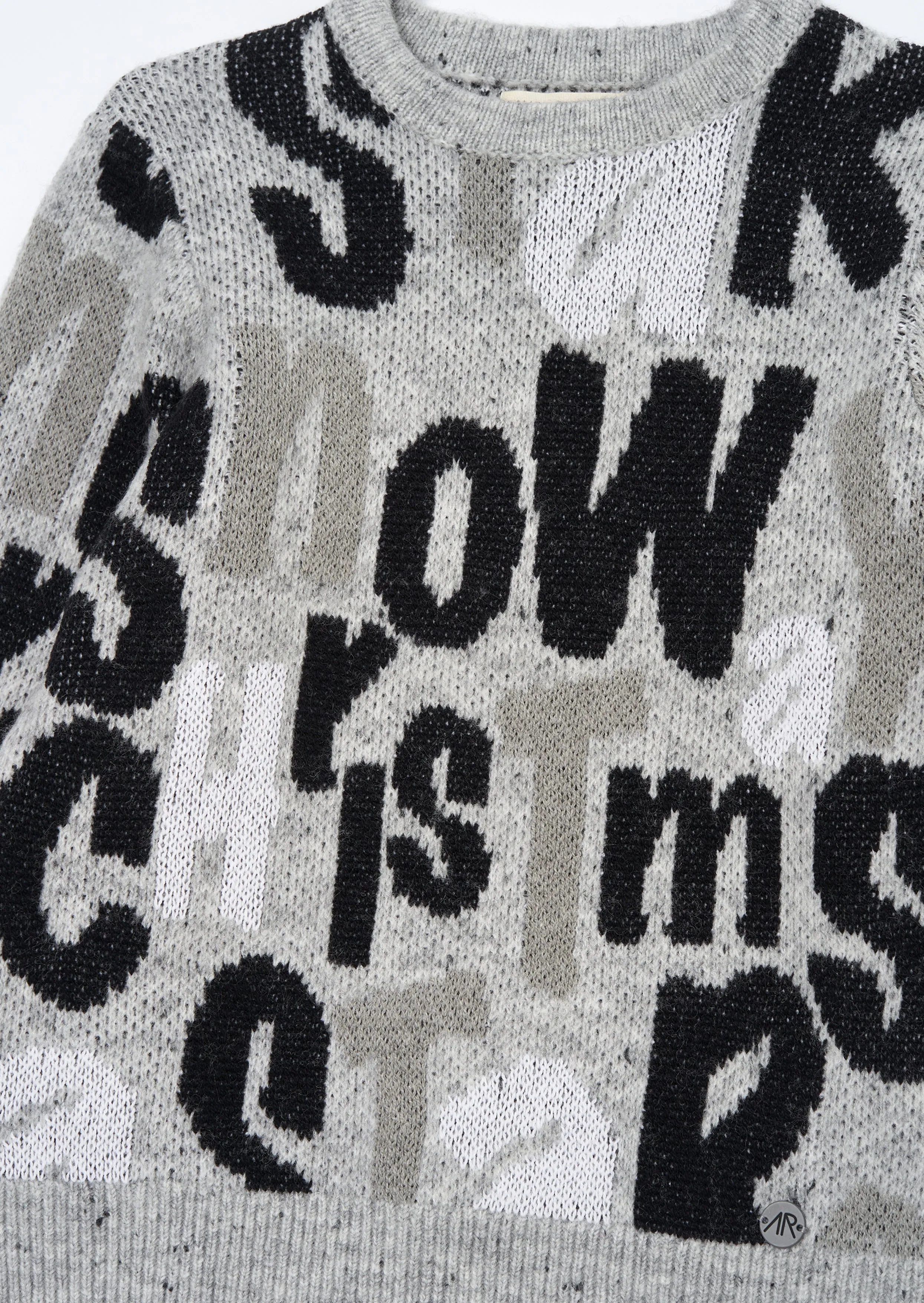 Bowen Grey Christmas Slogan Knit