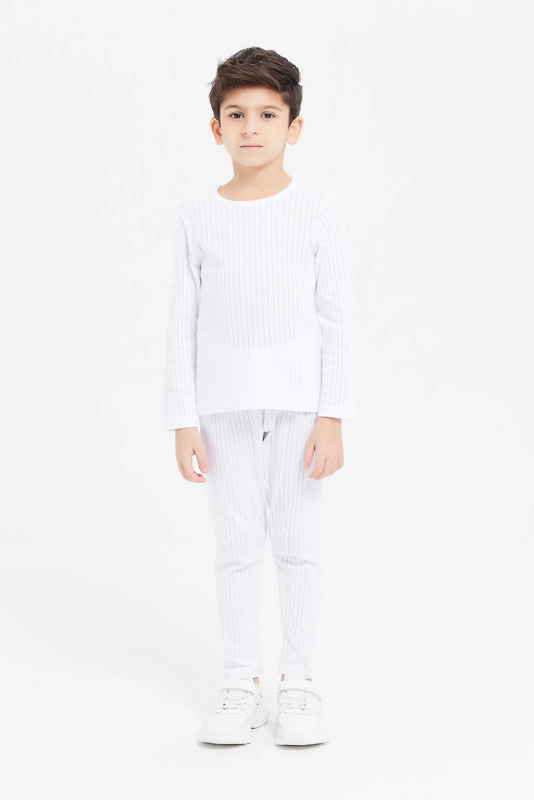 Boys White Thermal Set (2 Piece)