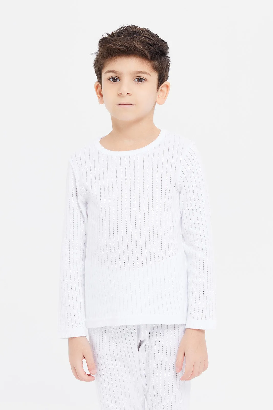 Boys White Thermal Set (2 Piece)