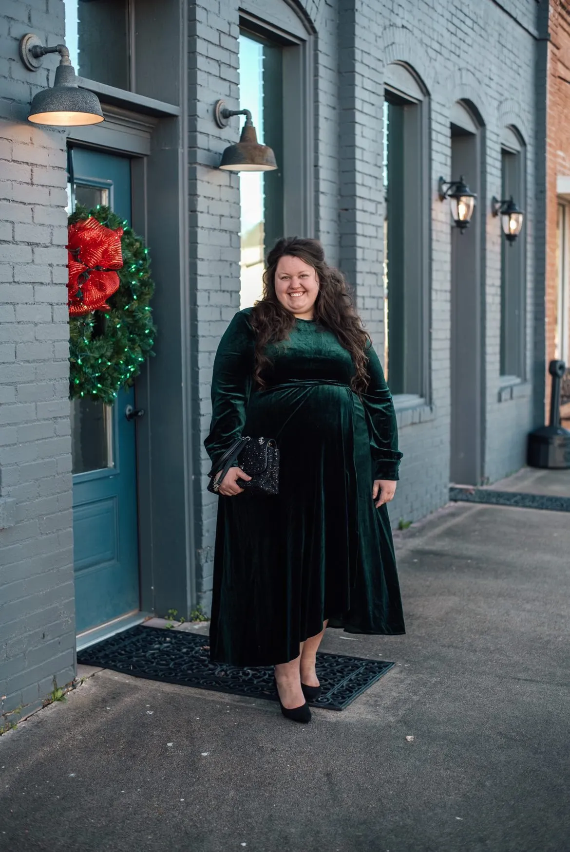 Cameo Emerald Green Velvet Maxi Dress