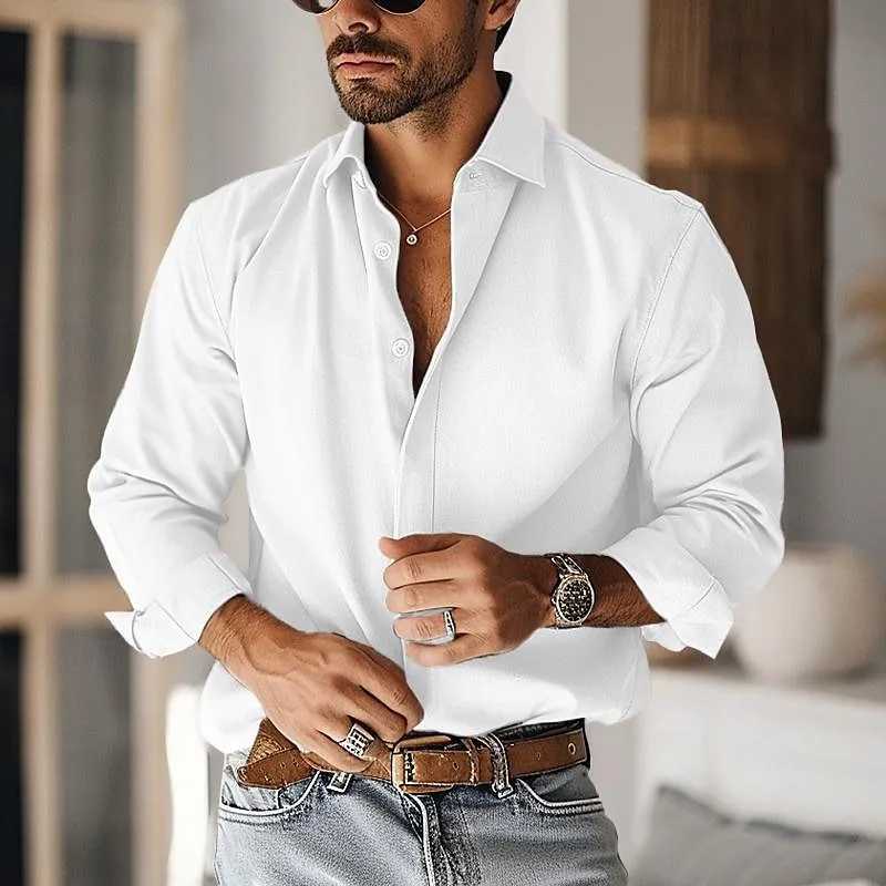 CASUAL DRAPE COLLAR QUALITY SHIRT