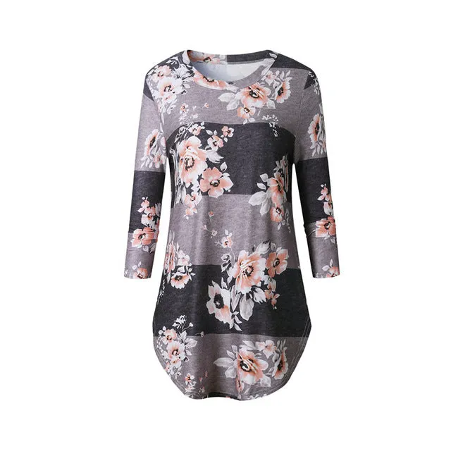 Casual Floral Printed Long Sleeve Shirt