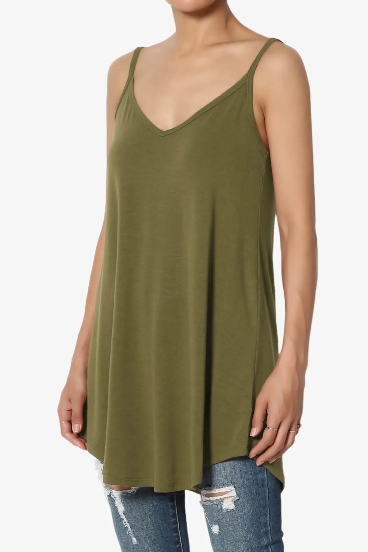 Chelsea Scoop & V Neck Flared Camisole Top PLUS MORE COLORS