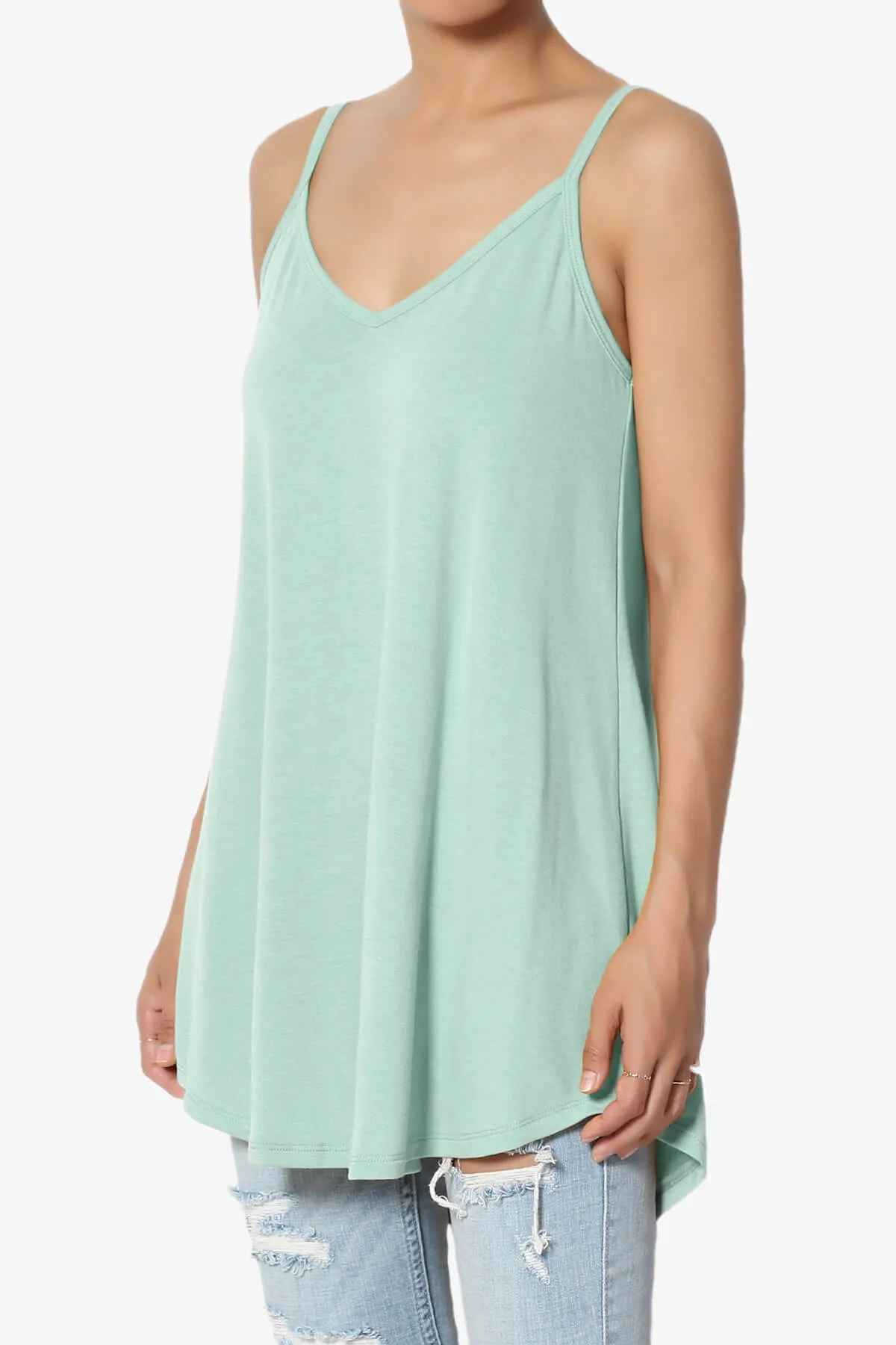 Chelsea Scoop & V Neck Flared Camisole Top PLUS MORE COLORS