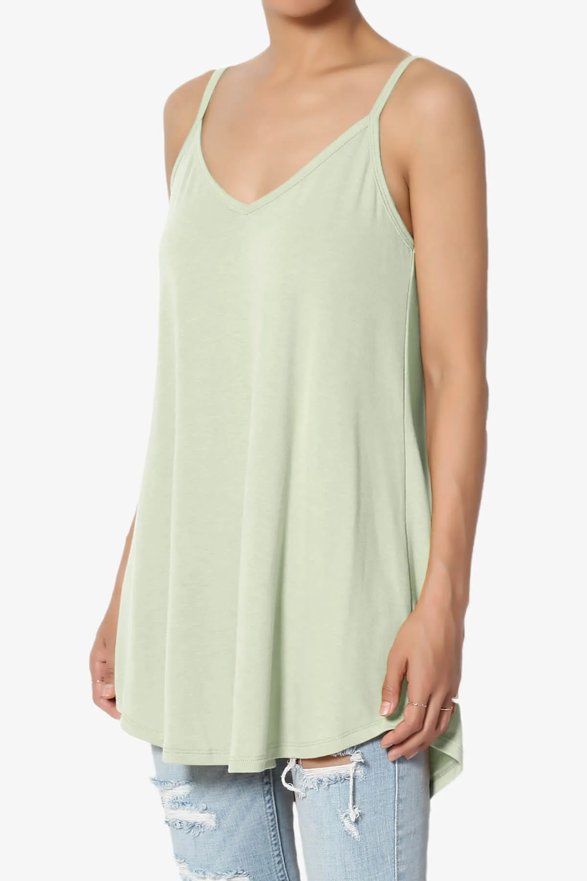 Chelsea Scoop & V Neck Flared Camisole Top PLUS MORE COLORS