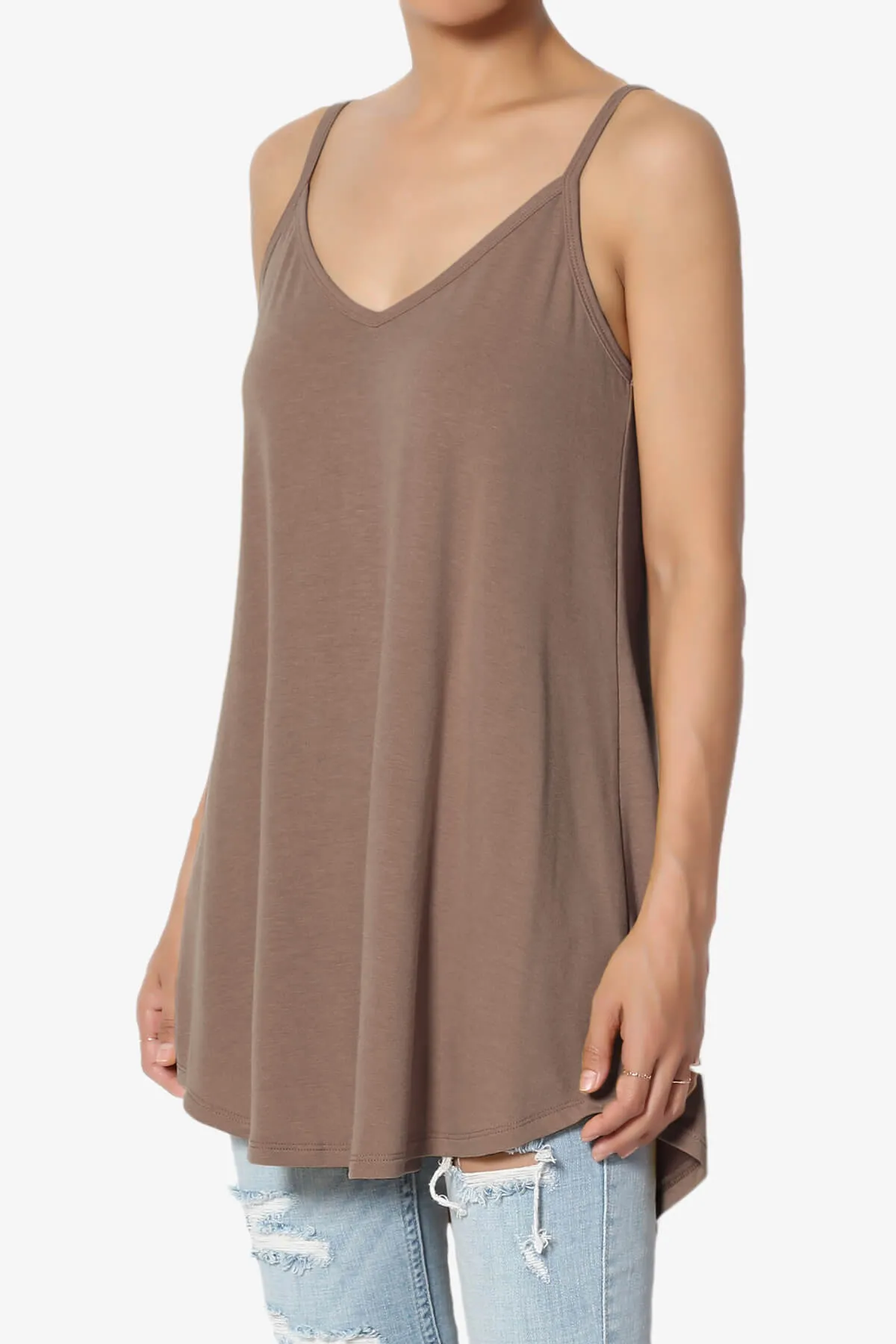 Chelsea Scoop & V Neck Flared Camisole Top PLUS MORE COLORS