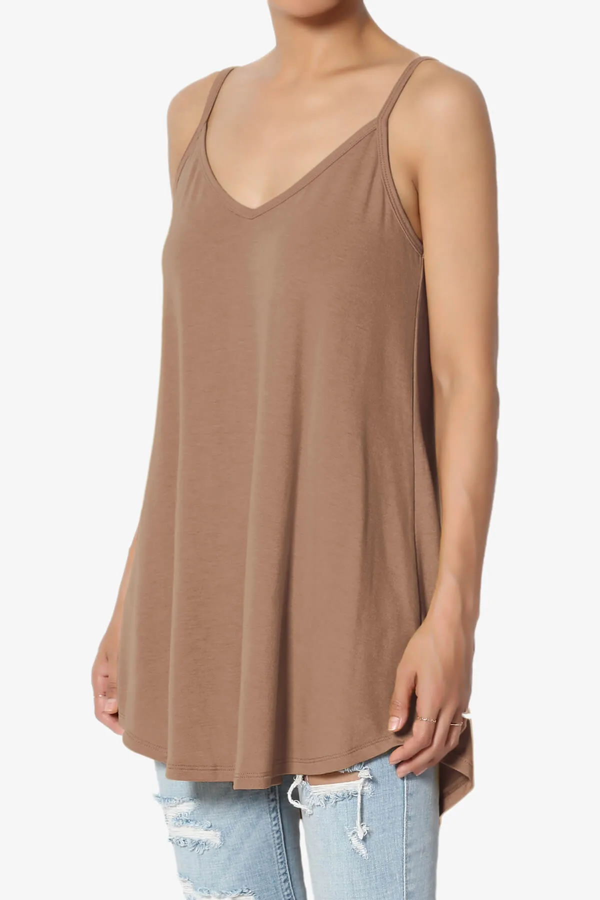 Chelsea Scoop & V Neck Flared Camisole Top