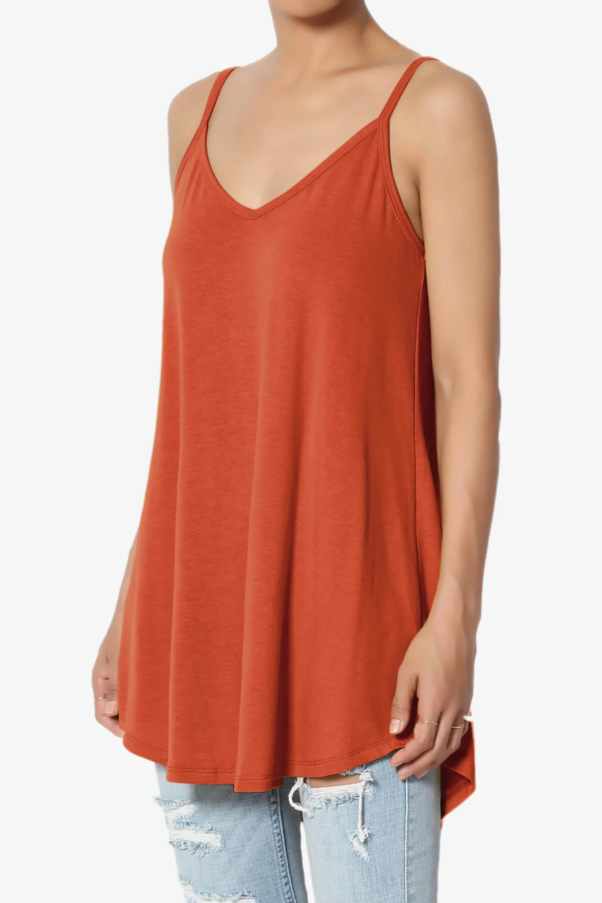 Chelsea Scoop & V Neck Flared Camisole Top