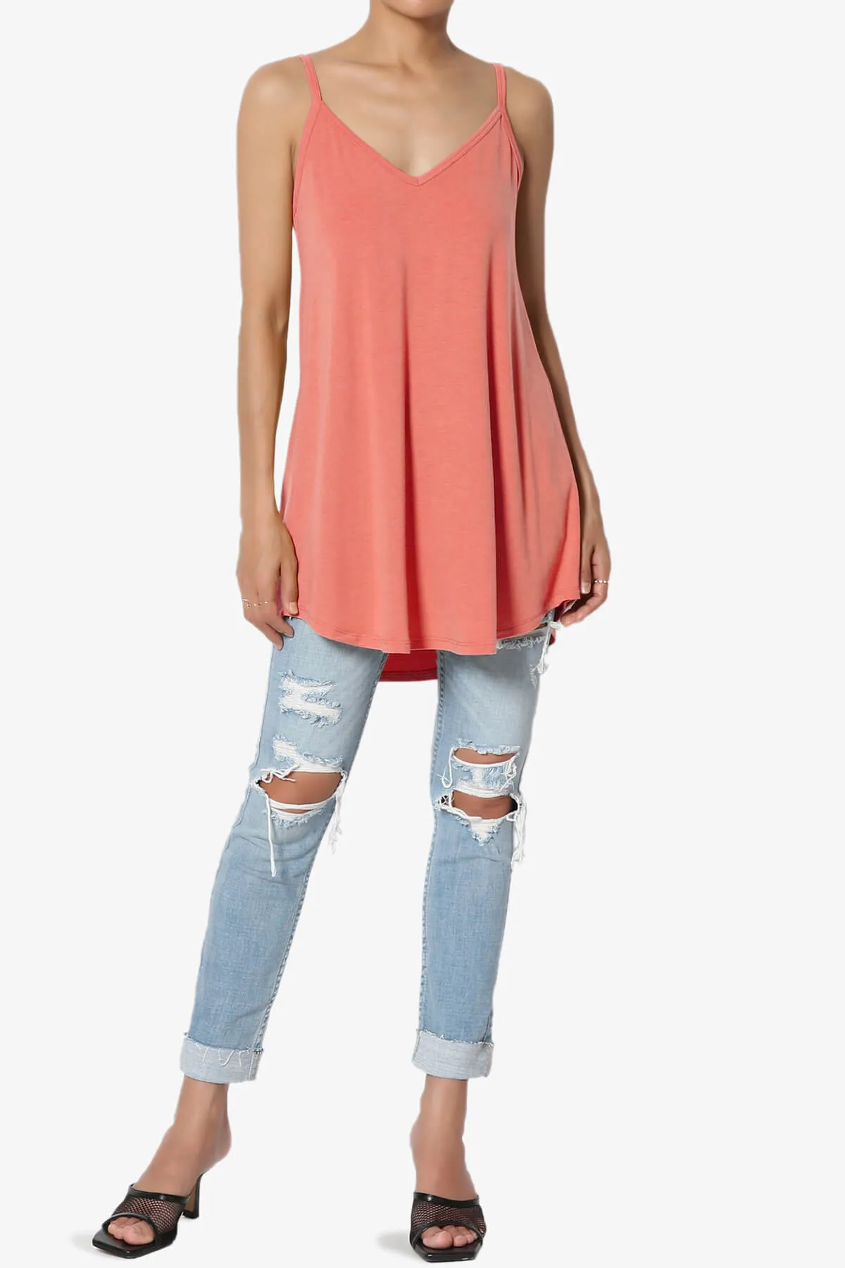 Chelsea Scoop & V Neck Flared Camisole Top