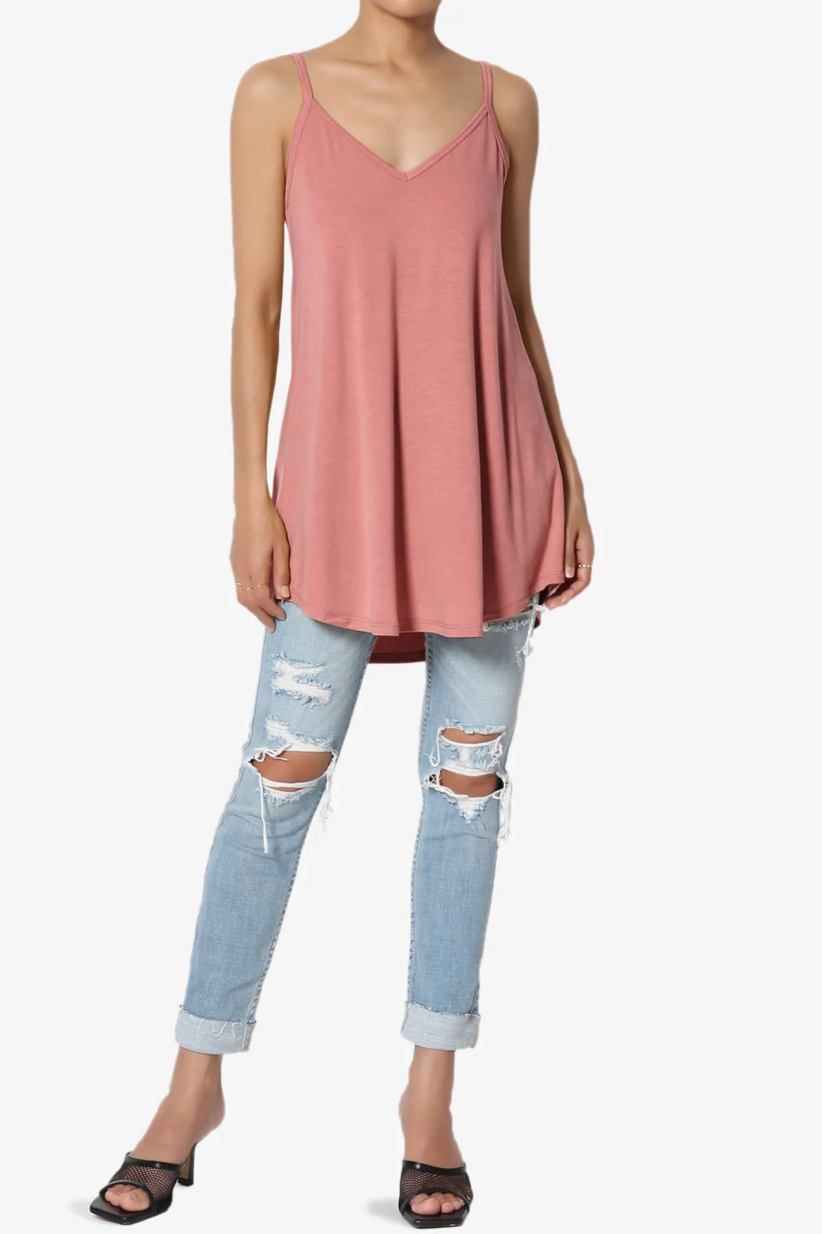 Chelsea Scoop & V Neck Flared Camisole Top