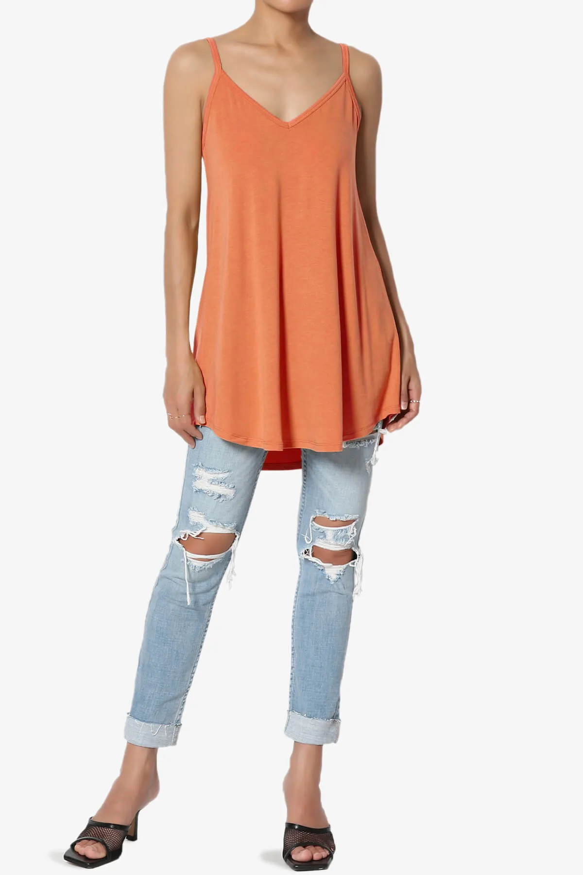 Chelsea Scoop & V Neck Flared Camisole Top