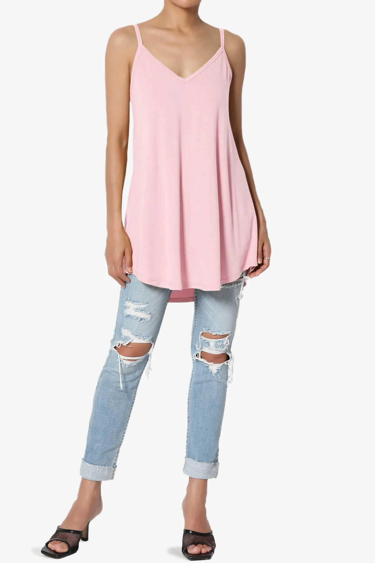 Chelsea Scoop & V Neck Flared Camisole Top