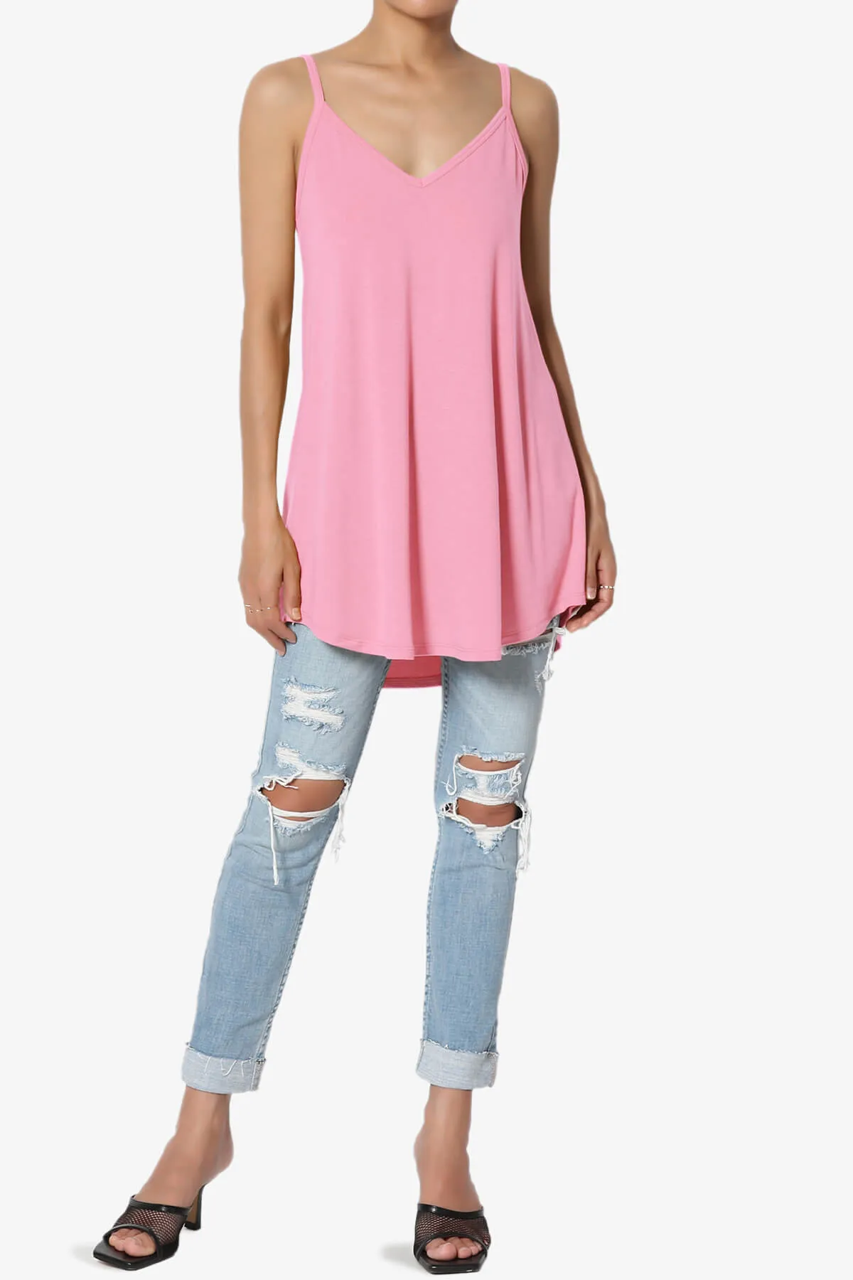 Chelsea Scoop & V Neck Flared Camisole Top