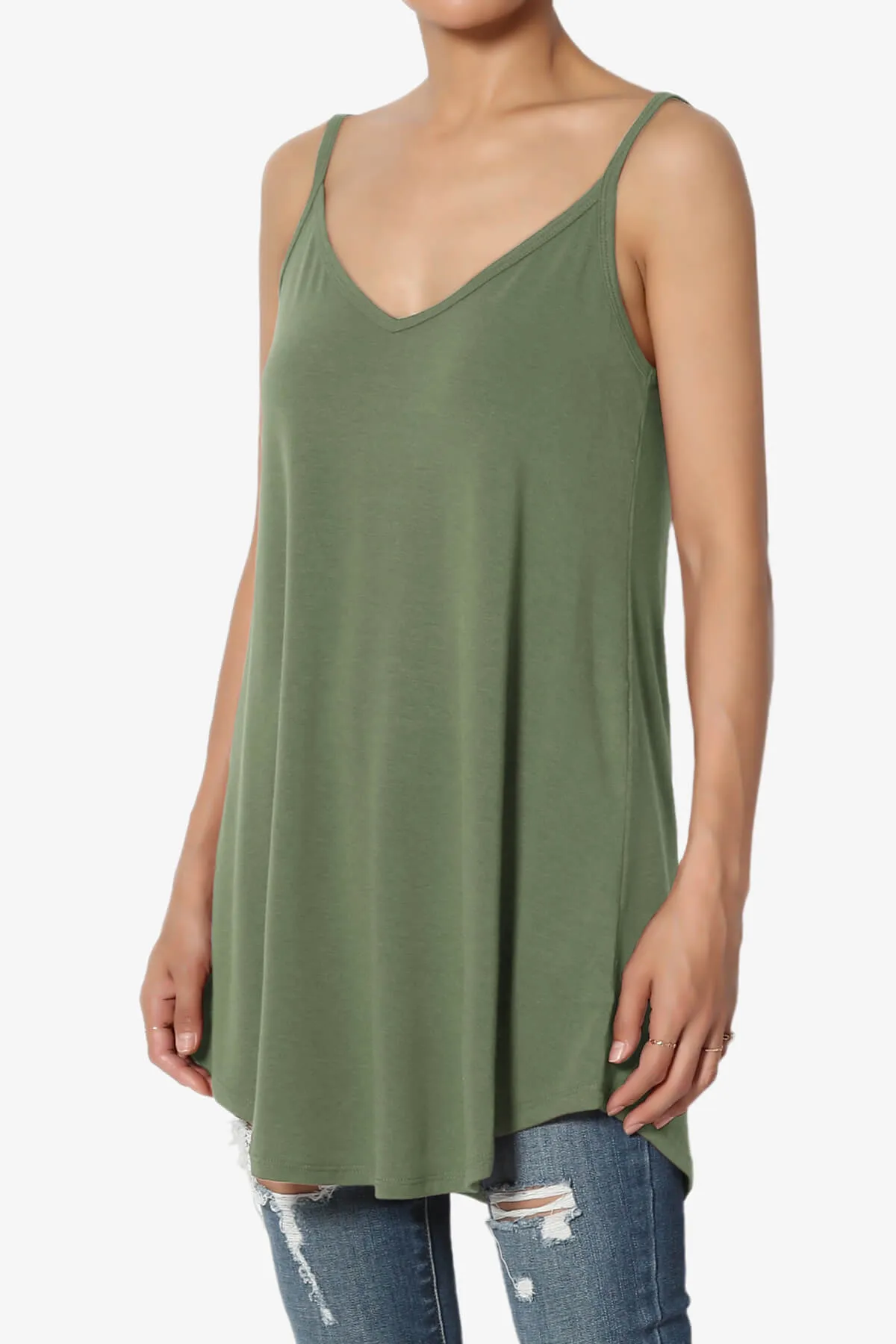 Chelsea Scoop & V Neck Flared Camisole Top