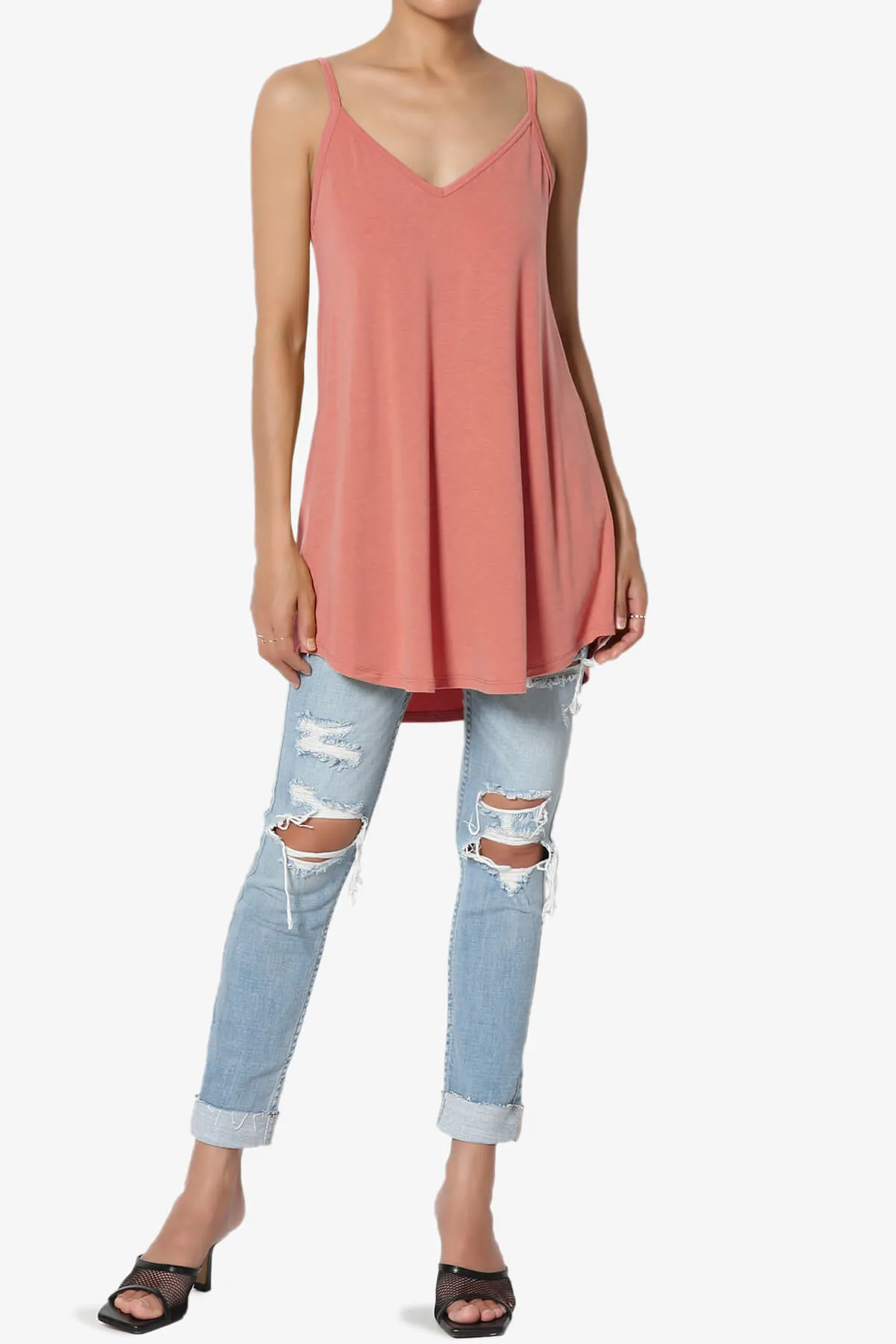 Chelsea Scoop & V Neck Flared Camisole Top