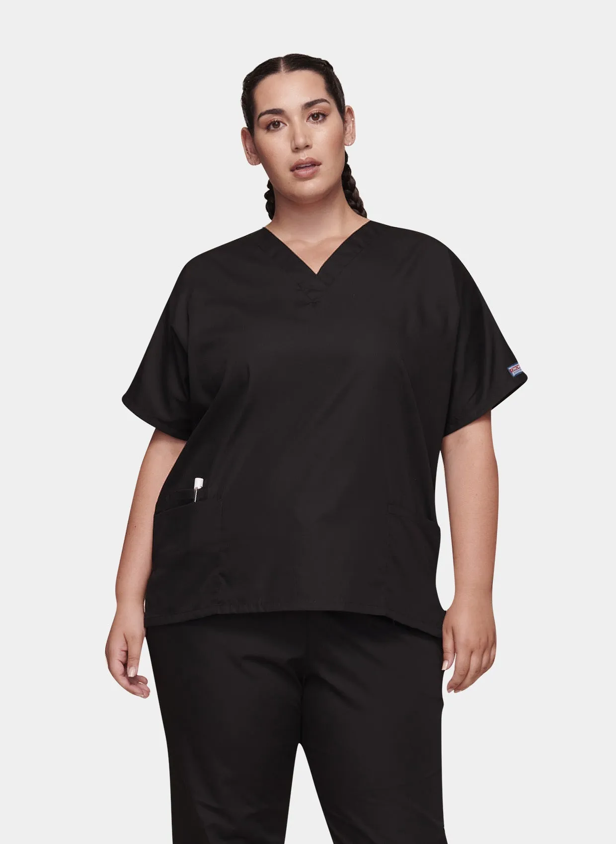 Cherokee Unisex Scrub Top - Black