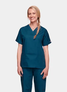 Cherokee Unisex Scrub Top - Caribbean