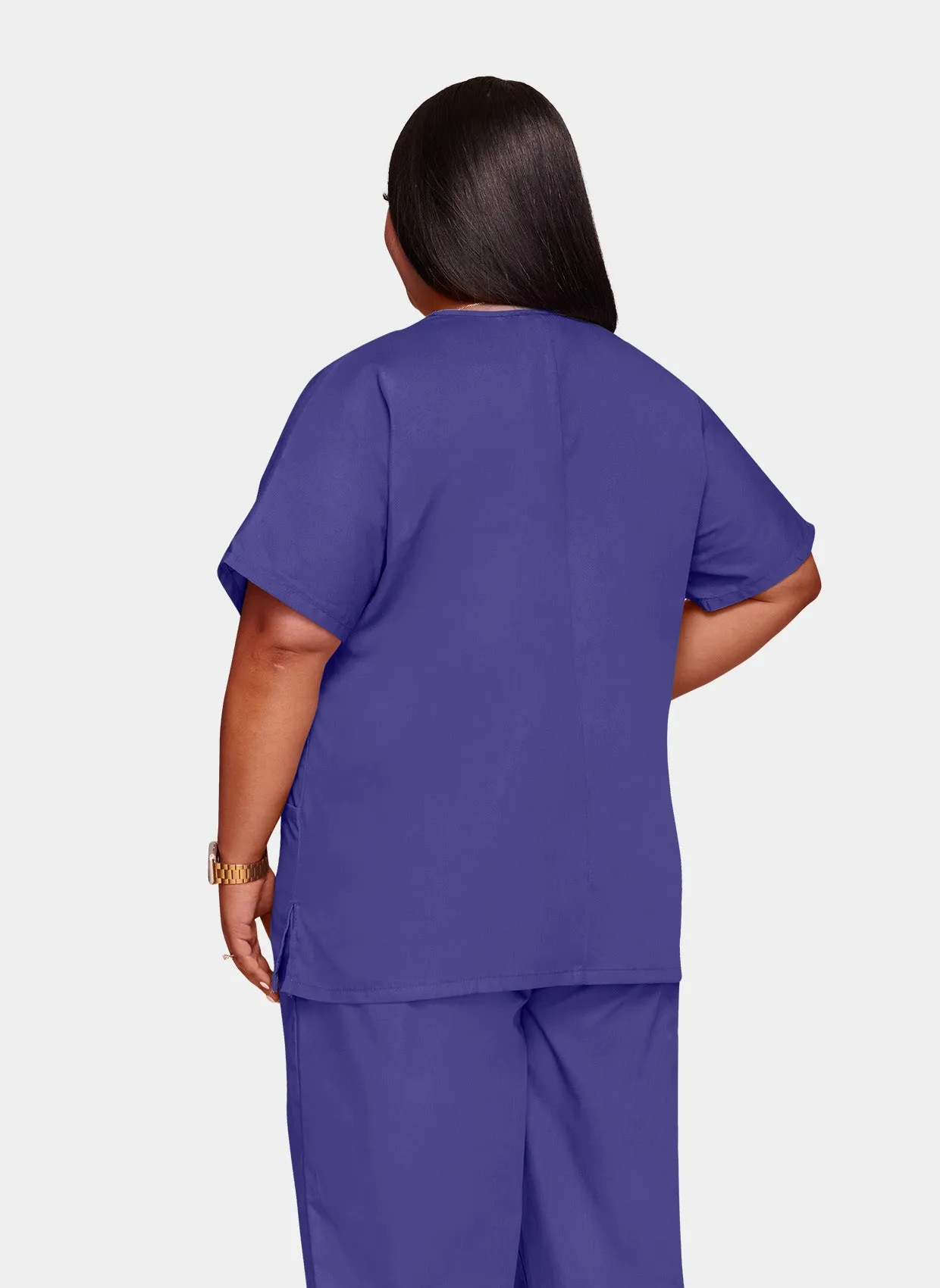 Cherokee Unisex Scrub Top - Grape