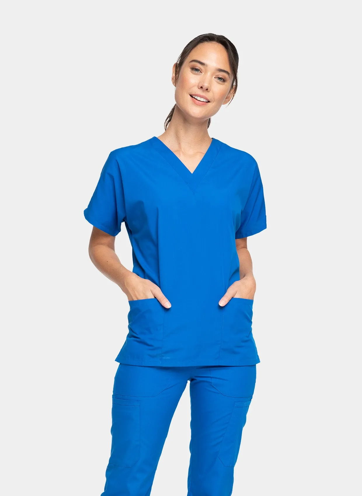 Cherokee Unisex Scrub Top - Royal