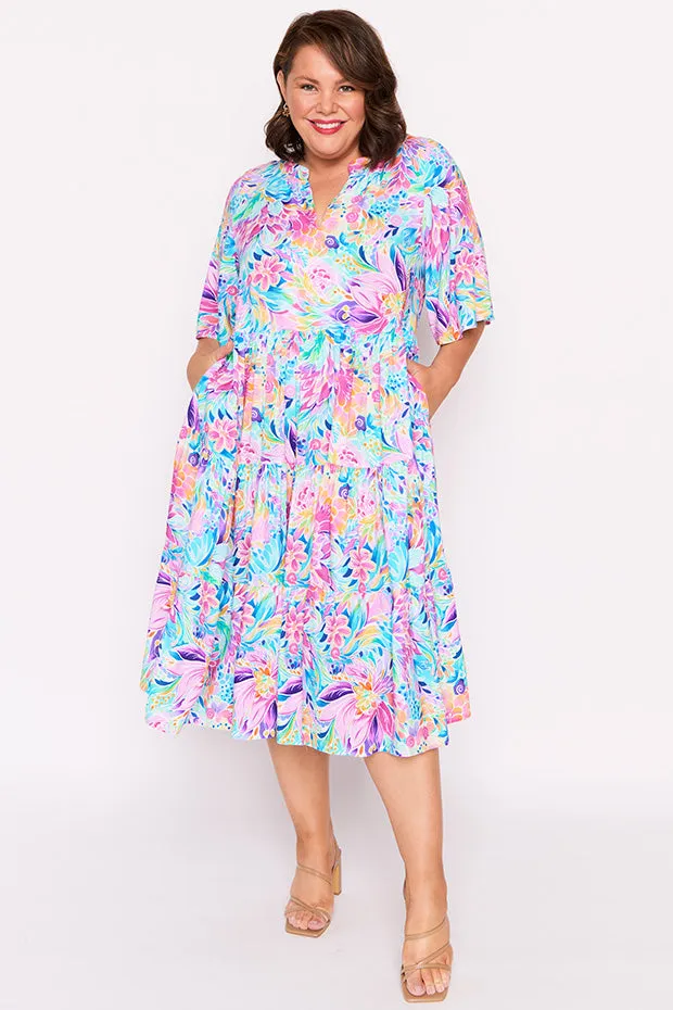 Chrissie Rainbow Bloom Dress