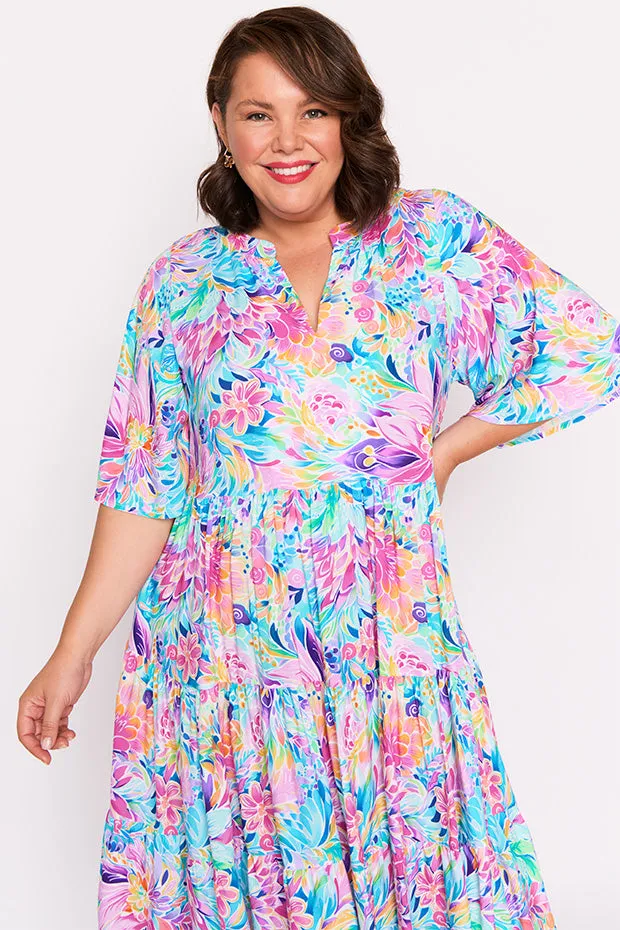 Chrissie Rainbow Bloom Dress