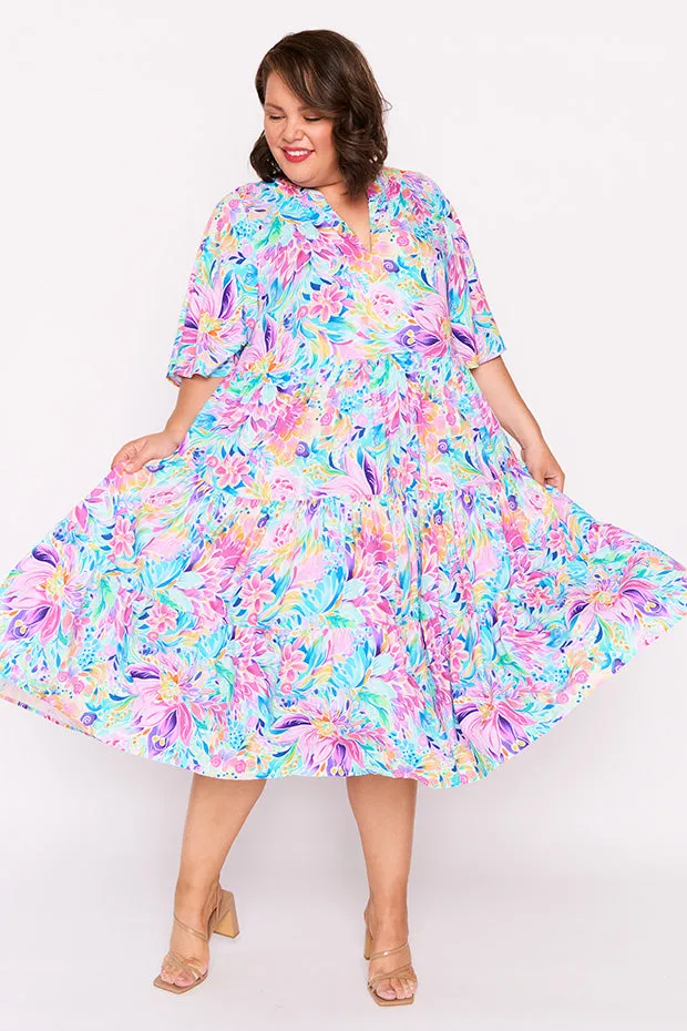 Chrissie Rainbow Bloom Dress