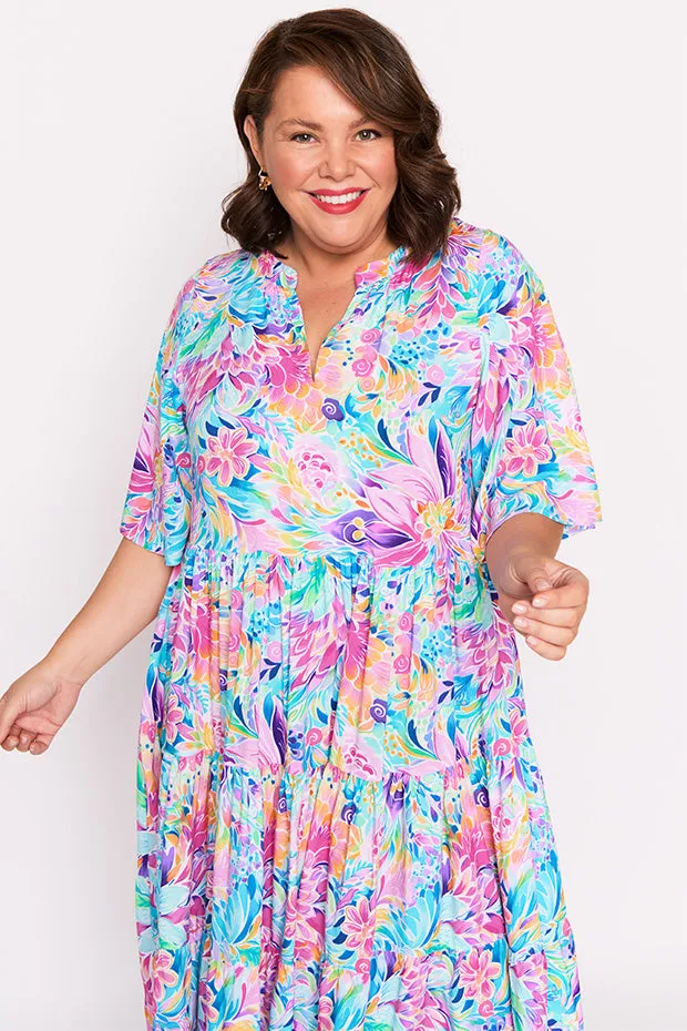 Chrissie Rainbow Bloom Dress