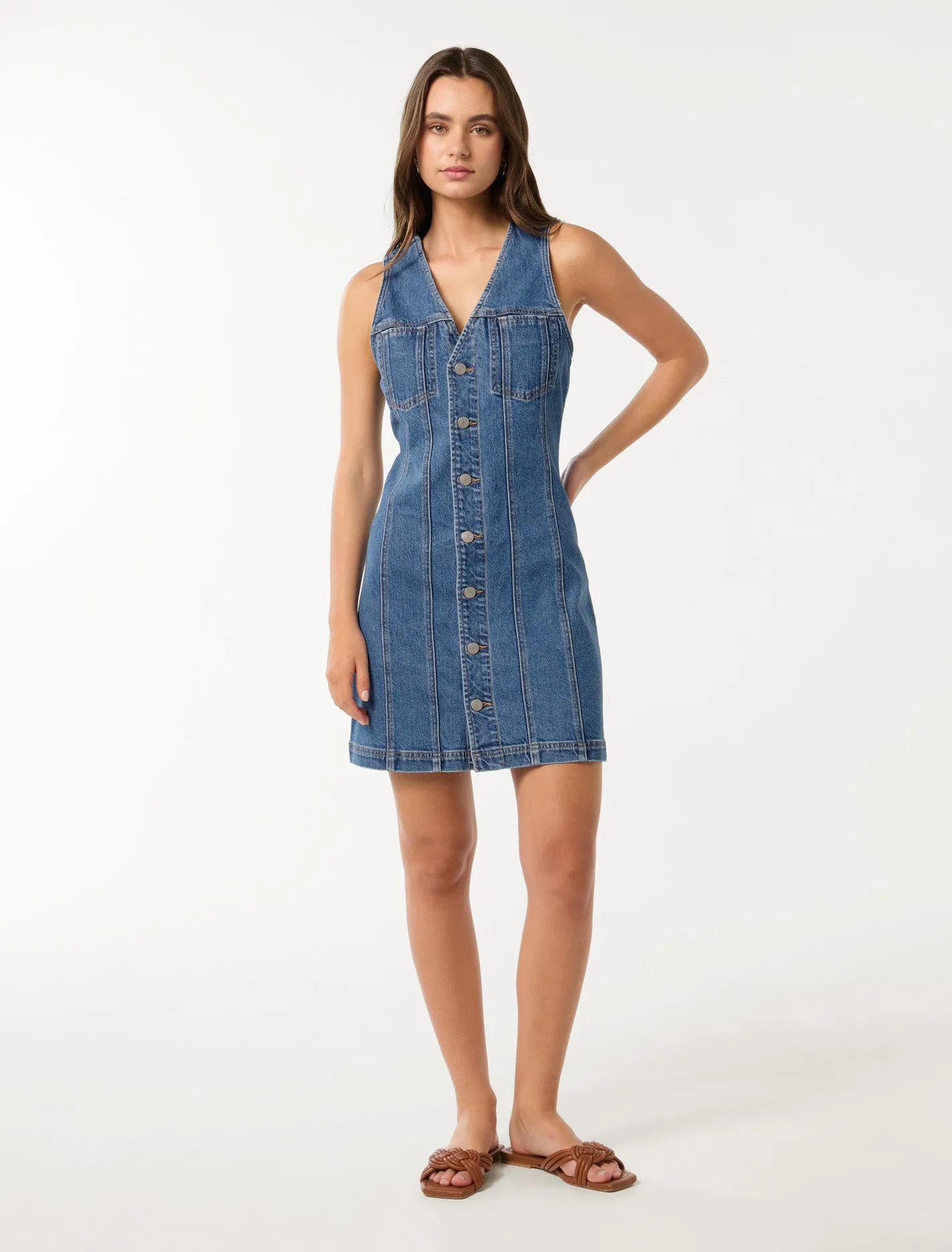 Christine Denim Mini Dress