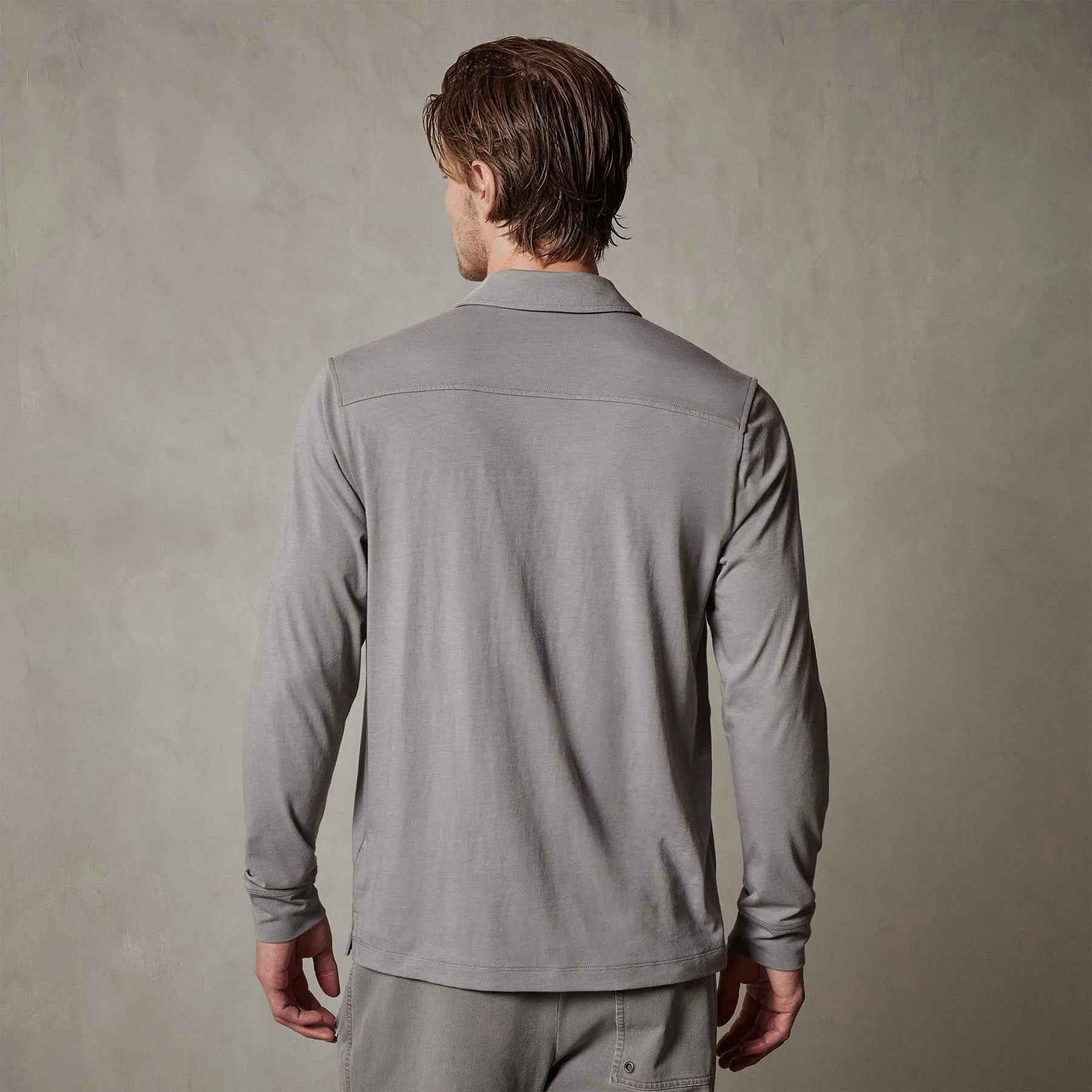 Clean Finish Jersey Shirt - Silver Grey