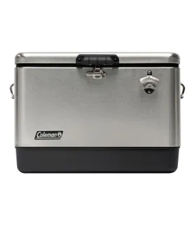 Coleman Reunion Steel Belted Cooler, Stainless Steel